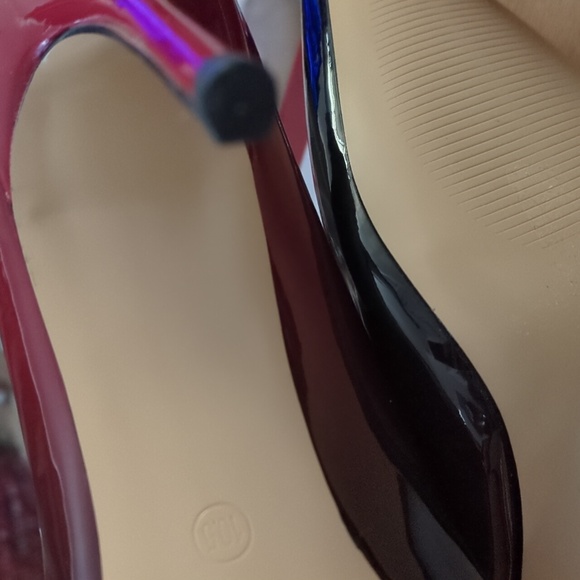 Hombre Red And Black Stiletto 4 Inch Heels Size 10.5 - Picture 7 of 9